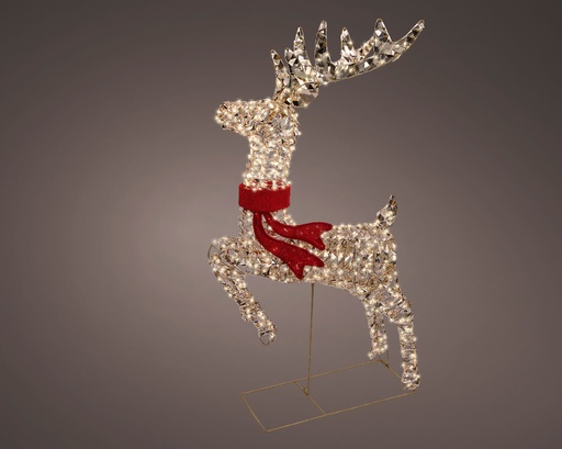 [4-490415] ***MICRO LED REINDEER OUTDOOR GOLD/WARM WHITE L18.00-W57.00-H100.00cm-720L