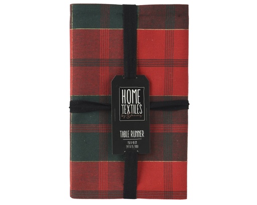 [4-669495] ***TABLERUNNER COTTON GREEN/RED L150.00-W30.00-H0.10cm