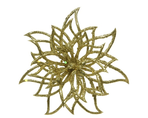 [4-629326] FLOR DORADA EN CLIP - H5.00cm