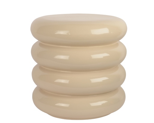 [4-843875] MESITA DE NOCHE/APOYO MAGNESIUM - BEIGE - dia40-H40cm