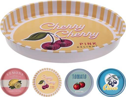 [KM-170495420] BANDEJA DE SERVIR LATA 33XH4CM