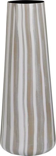 [KM-A67825100] VASE EN METAL AVEC DES LIGNES - 30 CM