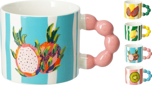 [KM-DN1802010] TASSE EN PORCELAINE 340 ML, 4 MODELES - PRIX UNITAIRE