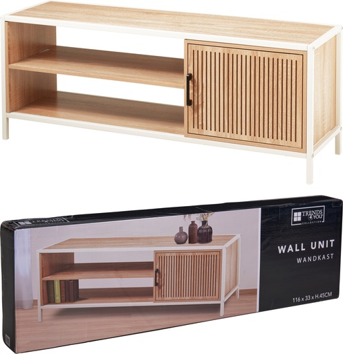 [KM-NB1510640] MUEBLE TV METAL MADERA - 116 X 33 X 45