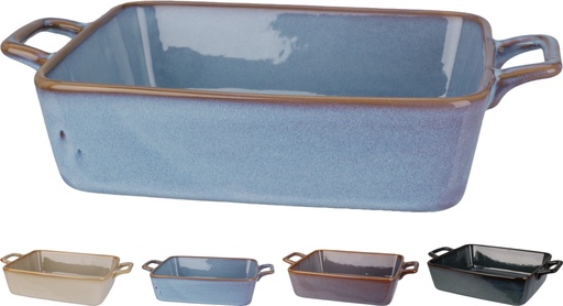 [KM-Q51200670]  CAZUELA APTA PARA HORNO -  29X18X6CM - 4 COLORES - PRECIO UNIDAD