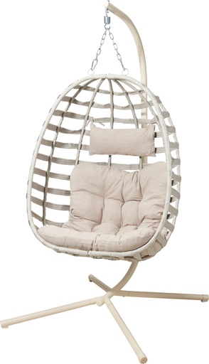 [KM-X80000820] CHAISE SUSPENDUE DE COULEUR BEIGE