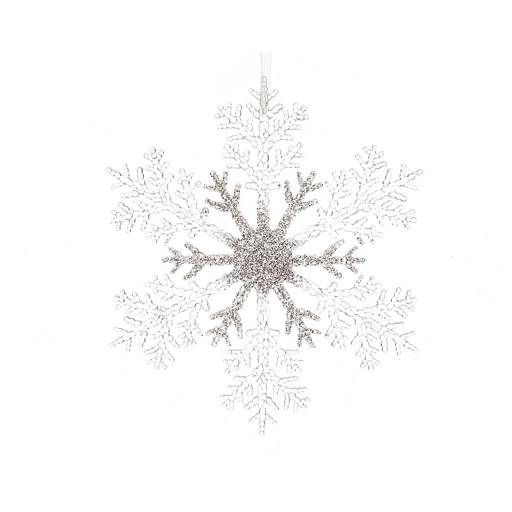 [4-515419] *c* PLASTIC SNOWFLAKE WITH HANGER
