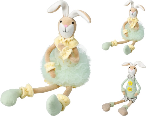 [KM-BMA000040] LAPIN DE PAQUES AVEC LES JAMBES QUI PENDENT - LOT DE 2 - PRIX UNITAIRE 