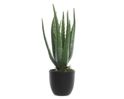 [4-800789] ALOE VERA EN MACETA - 25X35CM - MUY REAL Y DECORATIVO- IDEAL PARA PATIO Y TERRAZA