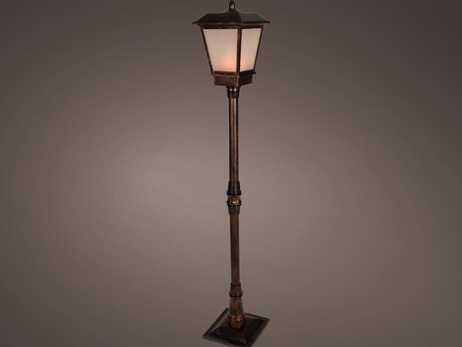 [4-480973] ***LED LANTERN OUTDOOR ANTIQUE BRASS L25.00-W25.00-H160.00cm-96L