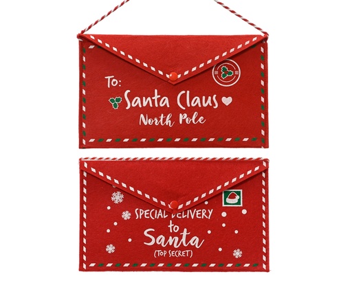 [4-615715] CARTAS P COLGAR DE TELA - 2 SURTIDOS - PRECIO UNIDAD - L0.50-W26.00-H17.00cm