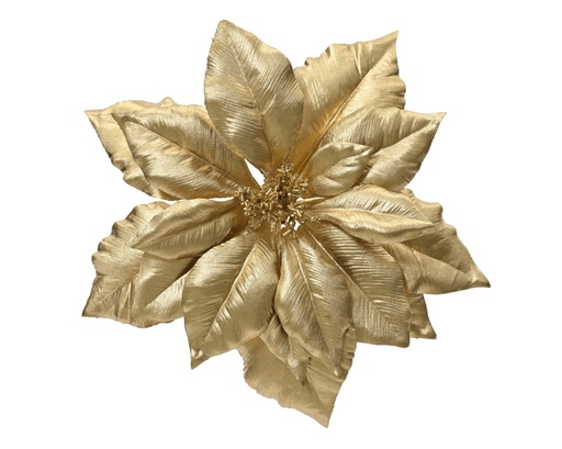 [4-708081] ***POINSETTIA POLYESTER GOLD dia24.00-H7.00cm