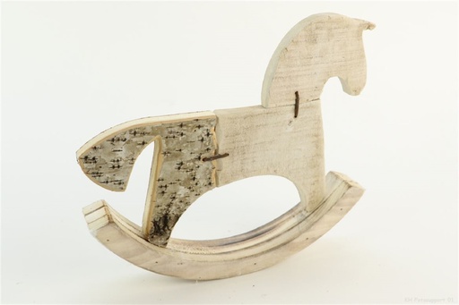 [HBX-861921014] CABALLO BALANCIN BLANCO ENEVEJIDO 27CM