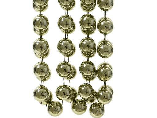 [4-000755] GUIRNALDA DE PERLAS XXL DE POLIESTIRENO. VERDE ROMERO dia2.00-L270.00cm