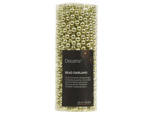 [4-000795] ***BEAD GARLAND POLYSTYRENE WARM PISTACHIO dia0.80-L1000.00cm