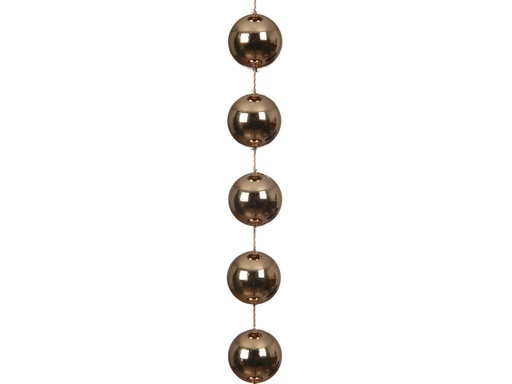 [4-000806] GUIRNALDA DE PERLAS XXL DE POLIESTIRENO MARRON CARAMELO dia2.00-L270.00cm