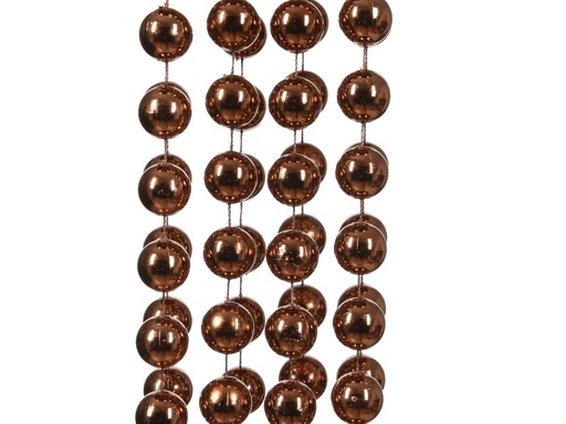[4-001878] ***BEAD GARLAND XXL POLYSTYRENE ESPRESSO dia2.00-L270.00cm