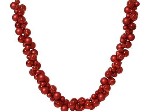 [4-023726] GUIRNALDA DE POLIESTIRENO CHRISTMAS RED dia6.00-L180.00cm