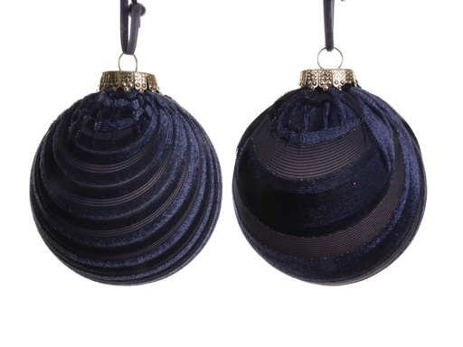 [4-024865] ***BAUBLE POLYSTYRENE NIGHT BLUE dia8.00cm
