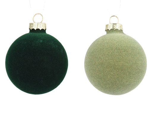 [4-062296] BOLA CRISTAL FLOCADO - VERDE - PRECIO UNIDAD - dia15.00cm