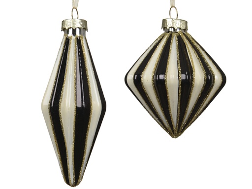 [4-071852] ***OLIVE GLASS WITH STRIPES WOOL WHITE/COLOUR(S) dia8.50-H7.20cm