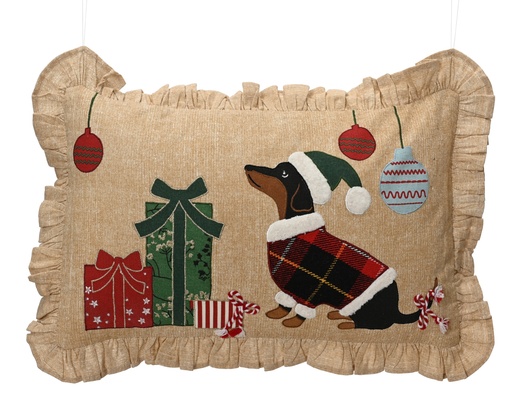 [4-201819] COJIN DE ALGODON - DIBUJO NAVIDEÑO - MULTI - L50.00-W30.00-H10.00cm