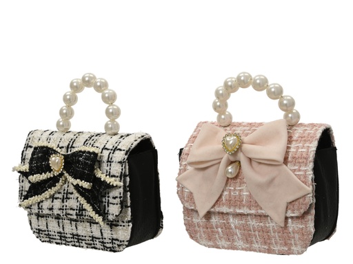 [4-202160] BOLSO DE MANO POLIESTER - 2 SURTIDOS - PRECIO UNIDAD - L12.00-W6.00-H15.00cm