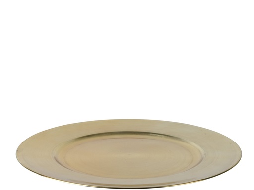 [4-207587] ***DECO PLATE PLASTIC GOLD dia33.00-H1.50cm