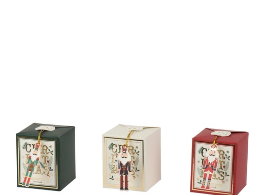 [4-210071] VELA AROMATICA EN VASO CRISTAL - 3 COLORES - COLGANTE CASCANUECES - PRECIO UNIDAD -   L8.40-W8.40-H10.20cm