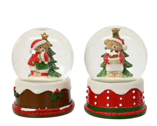 [4-371899] BOLA DE NIEVE OSITOS - 2 SURTIDOS - PRECIO UNIDAD -L10.00-W10.00-H13.00cm