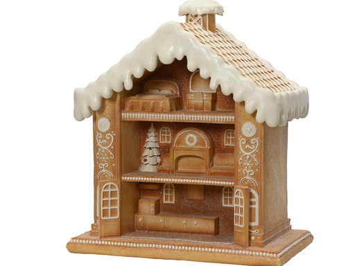 [4-371904] ***HOUSE POLYRESIN BROWN/COLOUR(S) L40.50-W68.00-H78.00cm