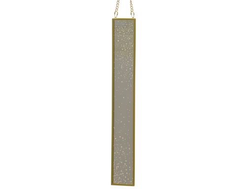 [4-372741] MIROIR A SUSPENDRE AVEC PAILLETTES - DORE  L4.00-W0.50-H28.00cm