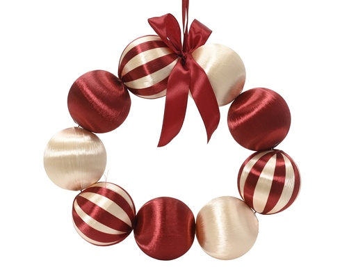 [4-372748] ***WREATH FOAM RED/COLOUR(S) dia28.00cm