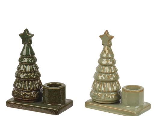 [4-373382] ***CANDLEHOLDER PORCELAIN ASSORTED L9.10-W5.30-H12.00cm
