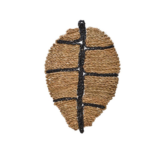 [4-836588] HOJA DECORATIVA DE ALGAS - 80CM - COLOR NATURAL Y NEGRO- PARA LA MESA, UN BUFETE, INCLUSO COLGADO A PARED!