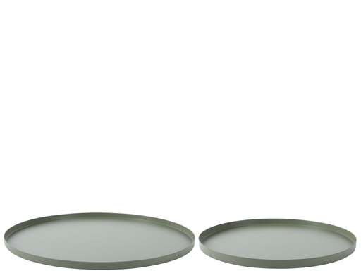 [4-390033] ***PLATE IRON GREEN dia35.00-H1.50cm  / dia30.00-H1.50cm