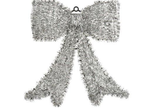 [4-401019] LAZO TINSEL - SILVER - L33.00-W40.00-H3.00cm