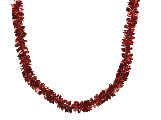 [4-401020] ***TINSEL GARLAND PET CHRISTMAS RED dia9.00-H200.00cm