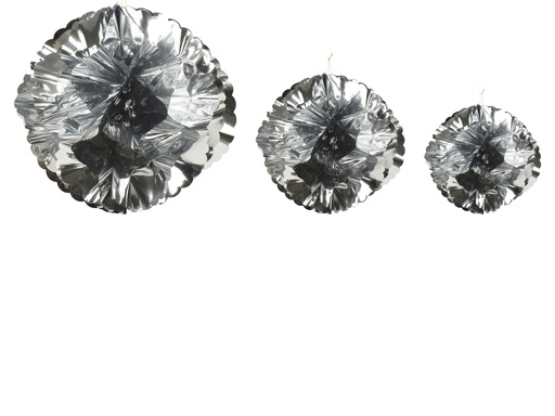 [4-401026] ***BALL PET L 40CM- M 30CM- S 20CM SILVER dia40.00cm