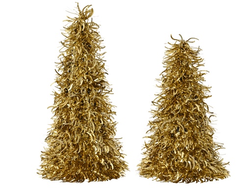 [4-401389] ***TREE PET LIGHT GOLD L11.00-W11.00-H30.00cm  / L11.00-W11.00-H25.00cm
