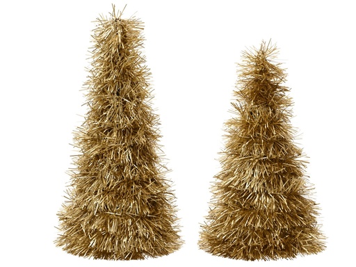 [4-401393] ***TREE PET LIGHT GOLD L11.00-W11.00-H30.00cm  / L11.00-W11.00-H25.00cm