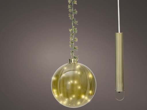 [4-480118] ***MICRO LED BALL BO INDOOR GREEN/WARM WHITE dia14.00cm-30L