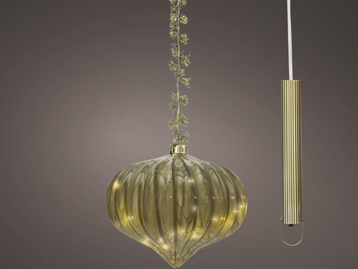 [4-480121] ***MICRO LED ONION BO INDOOR GREEN/WARM WHITE dia20.00-H21.00cm-15L