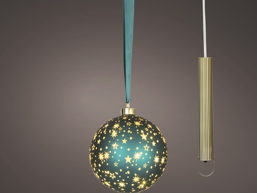 [4-480184] ***MICRO LED BALL BO INDOOR EMERALD/WARM WHITE dia14.00cm-15L