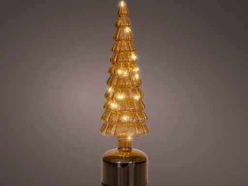[4-480327] ARBOLITO CON LUZ MICROLED Y BASE GIRATORIA - INTERIOR - LUZ CALIDA - dia10.00-H34.00cm-15LEDS