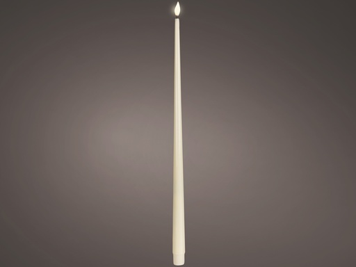 [4-480480] ***LED REALISTIC WICK DINNER CANDLE BO INDOOR CREAM/WARM WHITE dia2.20-H42.50cm-1L