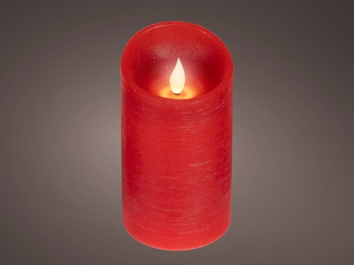 [4-480681] ***LED REALISTIC WAVING CANDLE BO INDOOR RED/WARM WHITE dia7.50-H13.50cm-1L