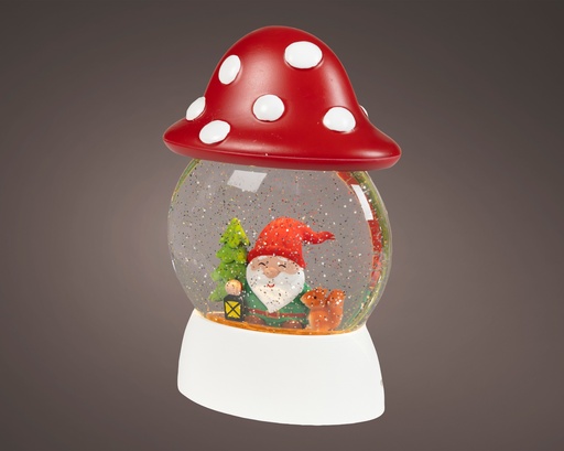 [4-480981] ***LED WATER SPINNER BO INDOOR RED/WARM WHITE L9.30-W17.30-H27.00cm-1L