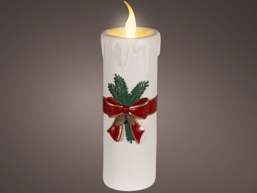 [4-481007] ***LED CANDLE BO INDOOR WHITE/COLOUR(S) L18.20-W19.90-H55.70cm