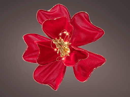 [4-481055] FLOR XXL CON LUZ MICROLED - ROJO -  dia30.00-H30.00cm-20LEDS